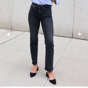 AYR the Lala Jeans sz 24 epic wash straight leg black grey